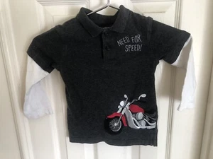 Falls Creek Motorcycle Need For Speed Boy’s Kids Gray Long Sleeve Shirt 3T READ - Picture 1 of 8