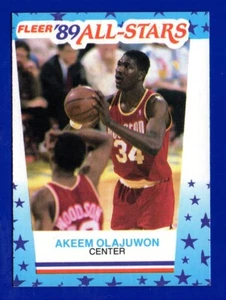 AKEEM OLAJUWON 1989-90 FLEER STICKER #2 EXMT/NEARMINToc SHARP CORNERS NO CREASES - Picture 1 of 2