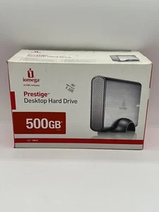 NEW OPEN BOX IOMEGA Prestige Desktop External Hard Drive 500GB - Picture 1 of 4