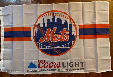 Official MLB New York Mets Coors Light Beer Flag Cover