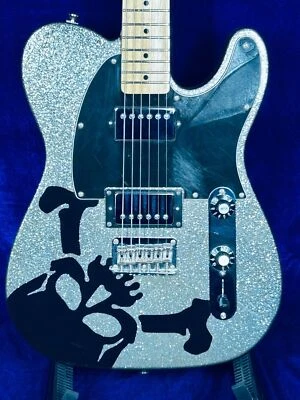 Squier HARUNA TELE DRK SLV SPK Used 2016 Basswood body Maple neck w/Soft case - Image 1 of 4