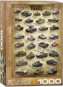 EuroGraphics World War II Tanks 1000 Piece Puzzle 