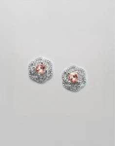 Studio 1886 Blushing Bloom Pavé Earrings - Picture 1 of 2