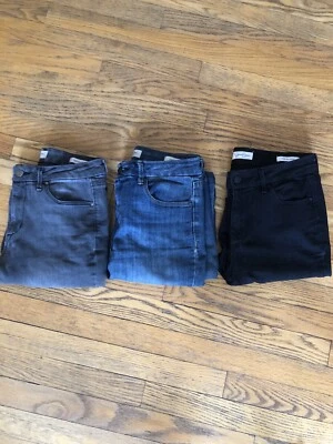 Lote 3 Jeans Jessica Simpson Para Mujer Talla 4 ~ Tiro Alto Ajustado Denim 27” Cintura Usados en Excelente Condición Foto 1 de 4