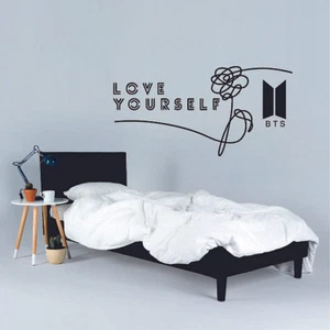 BTS Love Yourself Wall Sticker K pop Naklejka wall art decor Decal Print Decor - Picture 1 of 10
