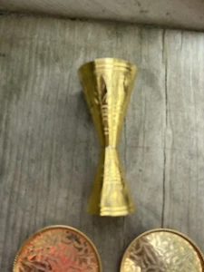 Double Sided Peg Measure Jigger Shot Glass Golden Shade 30 ml / 60 ml - Picture 1 of 5