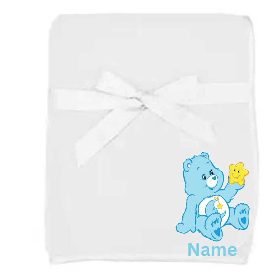 Linda manta de bebé de vellón suave inspirada en oso de cuidado personalizado hecha a mano #3 Foto 1 de 1