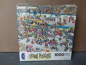 Crowd Pleasures Motorcycle Race Jan Van Haasteren 1000pc Jigsaw Puzzle 2009 - Picture 1 of 3