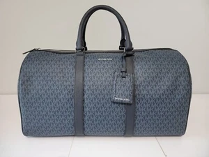 Michael Kors Mens Harrison Logo Admiral Blue Weekender Travel Duffle Bag - Picture 1 of 11