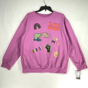 Black History Month Sweatshirt Kids XXL (16/18) Graphic Long-Sleeve Soft Purple - Picture 1 of 8