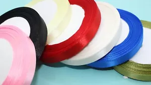 Single Face Satin Ribbon, Polyester Various Colours - 10mm, - 22.8m/roll - Picture 1 of 46