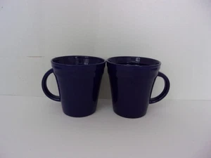 2 Rachel Ray azul cobalto doble canto 12 oz. Tazas de té de café - Imagen 1 de 3