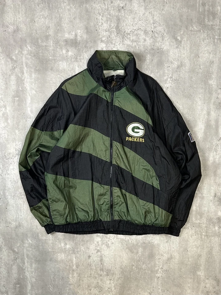 Chaqueta de Colección Años 90 Green Bay Packers NFL Bordada Cremallera Completa Talla Grande Foto 1 de 4