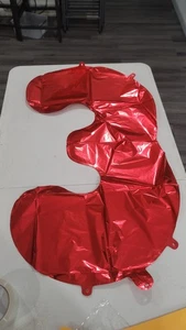 GIANT 2ft 10" MYLAR #3 BALLOON BD1 - Picture 1 of 1