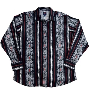 Vtg Panhandle Slim Men's XL Western Aztec Southwestern Navajo Shirt Pearl Snap - Picture 1 of 7
