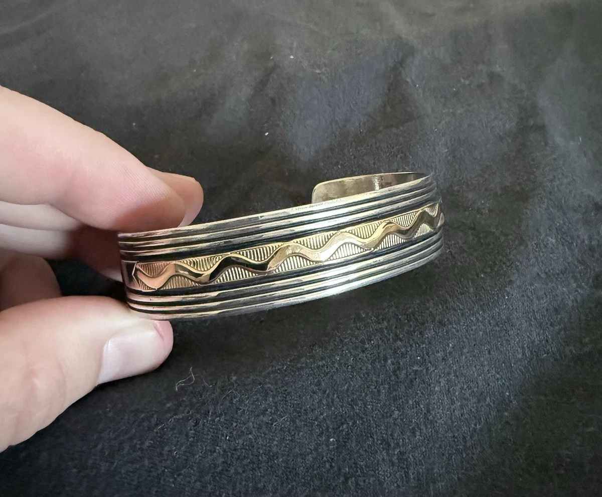 INDIAN JEWELRY NAVAJO sterling バックル 925 KALIFANO | Richard Begay Opal & 14K Gold Navajo 925 Silver Cuff