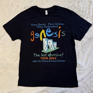 Genesis The Last Domino Tour 2021 Concert T Shirt Mens Large Phil Collins NEW - Picture 1 of 7