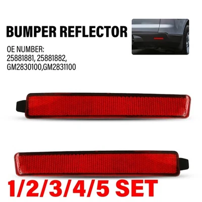 Rear Bumper Reflectors For 2010-2016 Cadillac SRX Driver & Passenger Side 1-5SET - Image 1 of 4