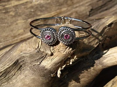 Double Bullet Cuff Bracelet. You choose your bullet. Optional Crystals. - Image 1 of 4