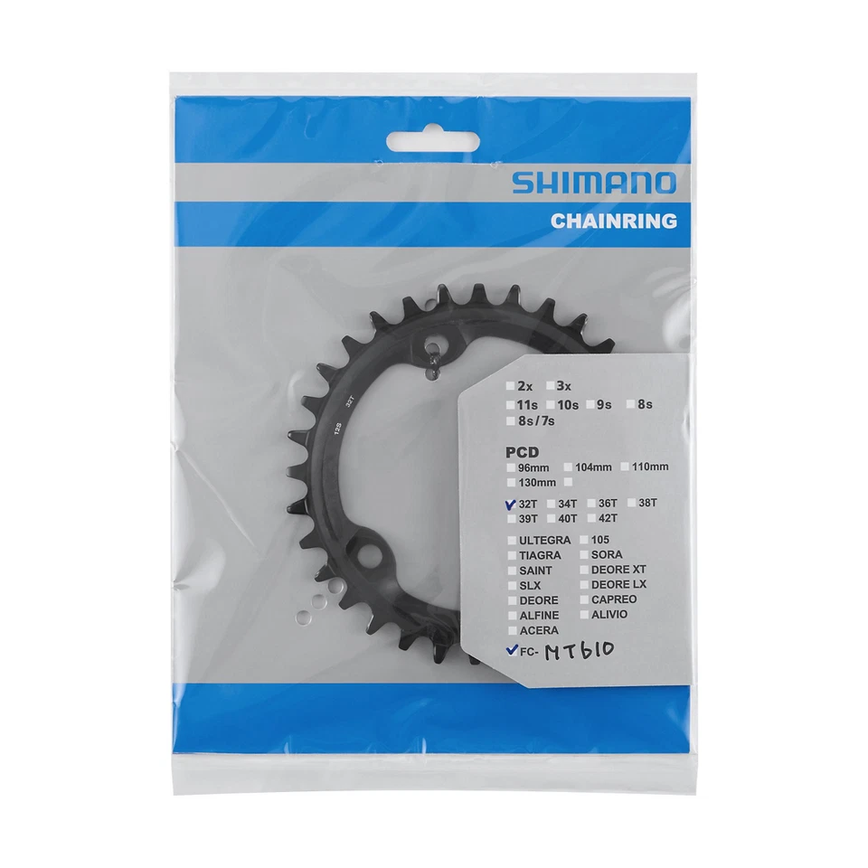 Corona SHIMANO 32T 12v ( 1x12v ) Deore XT FC-MT610 CHAINRING SHIMANO XT 32T 12s - Immagine 1 di 2