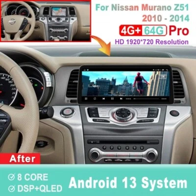12.3 inch Screen Android Car Radio For Nissan Murano Z51 2010-2014 GPS Head Unit - Image 1 of 4