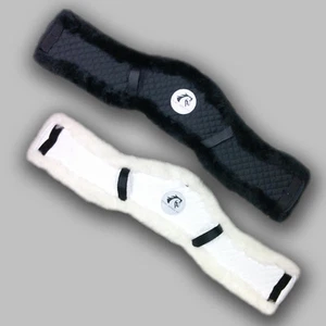 NUEVA Cubierta de Circunferencia de Piel de Oveja Total Saddle Fit - Negra - Doma PEQUEÑA (20"-22") - Imagen 1 de 1