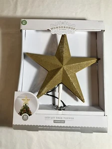 Wondershop Gold Stern Baumspitze Weihnachten LED beleuchtet funkelnd - Bild 1 von 2
