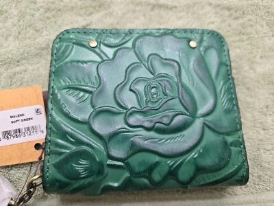 Patricia Nash Malene Wallet Rose Tooled In Color Soft Green - NWT - Image 1 of 4