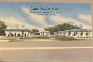 Tarjeta postal de Trent Tourist Court Trenton, Nueva Jersey - Imagen 1 de 2