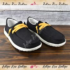 🌹 Very G Gypsy Jazz Black & Yellow Game Day Fashion Sneakers