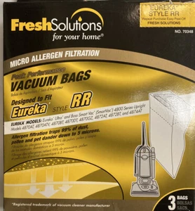 FRESH SOLUTIONS Eureka Style RR Micro Allergen Filtration 3-Pk Vacuum Bags - Picture 1 of 2