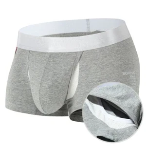 Offene vorne Unterwäsche Baumwolle sexy Herren Boxershorts Shorts Höschen U Bulge Etui - Bild 1 von 19