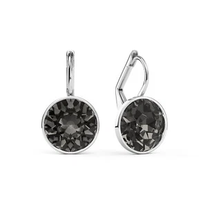 Bella Ohrringe mit 4 Karat schwarzen Diamantkristallen versilbert - Bild 1 von 2