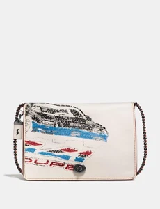 💚 Coach 1941 Dinky 32 con Coche Bandolera Bolso de Hombro Cartera Bolso de Mano Tiza $695 - Imagen 1 de 9