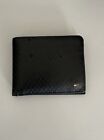 Tommy Hilfiger Wallet Mens Striped Leather Bifold Black Pre-owned 