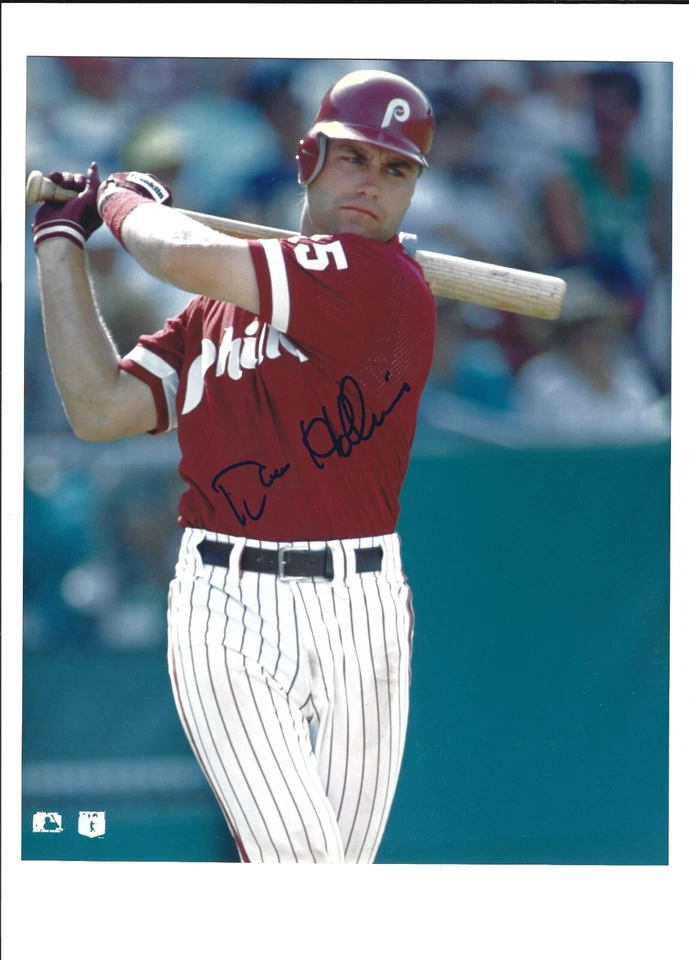 Dave Hollins autograph signed 8 x 10 inch photo PHILLIES - Image 1 of 1