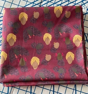 African Cotton Fabric Red Print - 2 Yards (72"x44") - Black Hair Cultural Pride - Picture 1 of 6