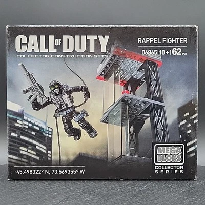 SEALED Mega Bloks Call Of Duty Rappel Fighter 62 pcs New Rare 06865 Ghost - Image 1 of 4
