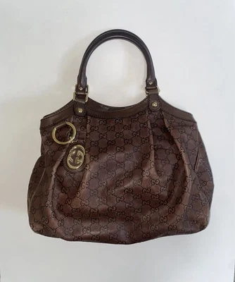 Bolso de Mano Gucci Sukey Guccissima Cuero Marrón Mediano Foto 1 de 4