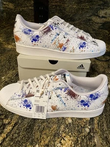NEW  Mens Adidas Superstar Splatter Sneakers Shoes, size 14 - Picture 1 of 5