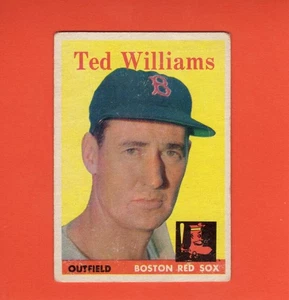 1958 Topps #1 Ted Williams G Good Boston Red Sox #34660 - Picture 1 of 2