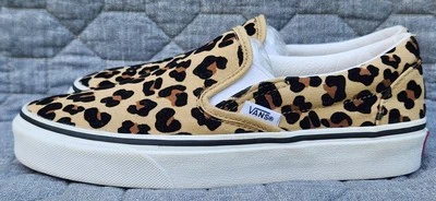 Zapato de skate sin cordones unisex Vans con estampado de leopardo; para mujer 5,5, para hombre 4 Foto 1 de 4