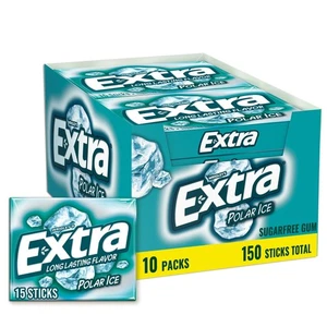 Polar Ice Chewing Packs, Sugar in Bulk for Fresh Breath, 15 Sticks - Picture 1 of 8