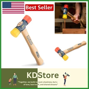 Pro-Grade 12 oz. Double-Face Rubber Mallet with Hickory Handle - Picture 1 of 8