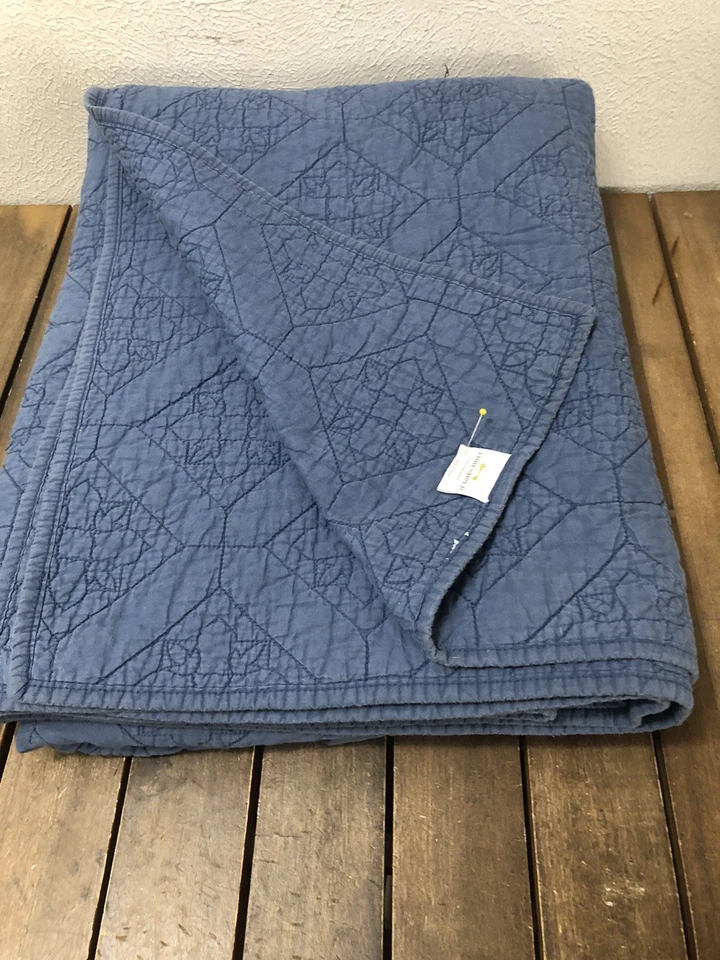 Threshold Quilt Coverlet Q/King Blue Matelasse 100x92” NWOT - Image 1 of 4