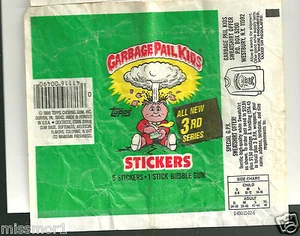 Envolvedor de tarjetas coleccionables Garbage Pail Kids serie 3 - Imagen 1 de 1