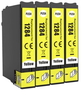 4 Tintenpatronen gelb Verwendung mit Epson SX425W SX430W SX435W SX438W SX440W - Bild 1 von 3