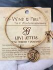 Wind and Fire Gold Tone Initial G Charm Stackable Bangle Bracelet Gift