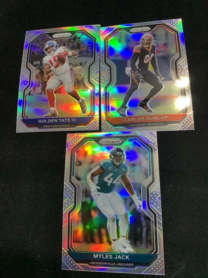 NFL Prizm Silver Prizm Trio. Tate, Dunlap & Jack. - Image 1 of 1
