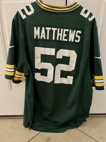 Clay Matthews Green Bay Packers NFL Nike On Field #52 Football Jersey Men's XL Cover